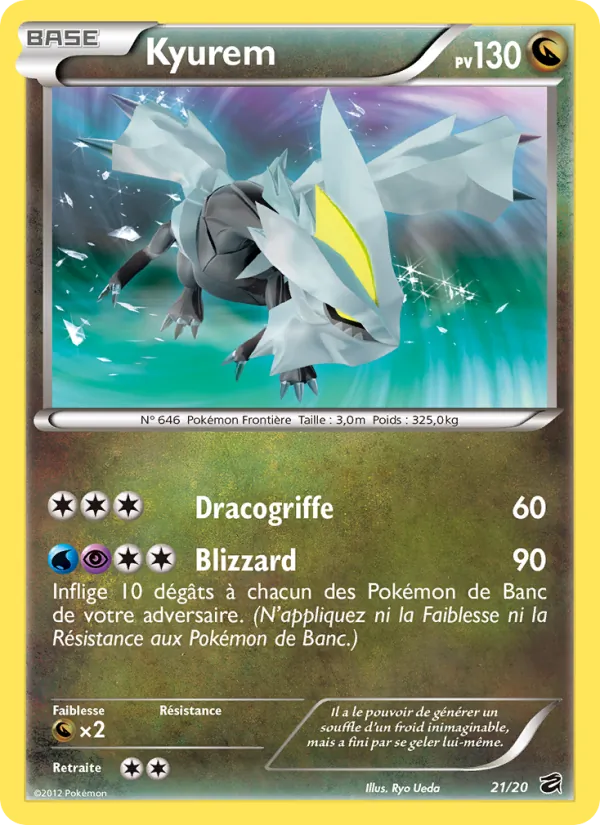 Carte Pokémon Kyurem de l'extension Coffre des Dragons