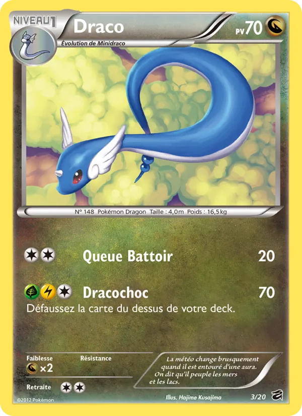 Carte Pokémon Draco de l'extension Coffre des Dragons
