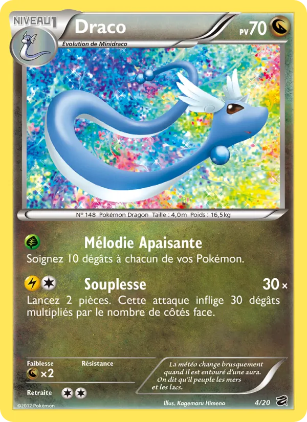 Carte Pokémon Draco de l'extension Coffre des Dragons