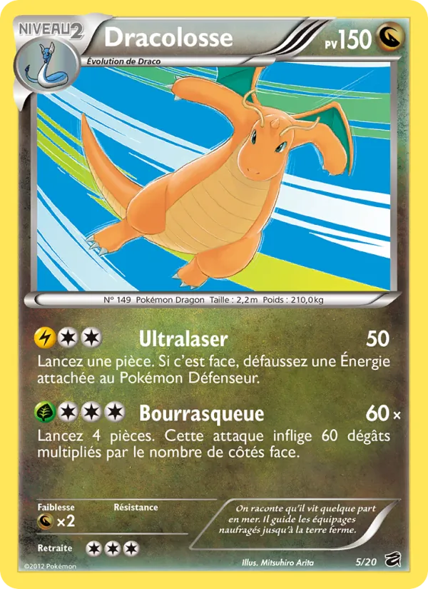 Carte Pokémon Dracolosse de l'extension Coffre des Dragons