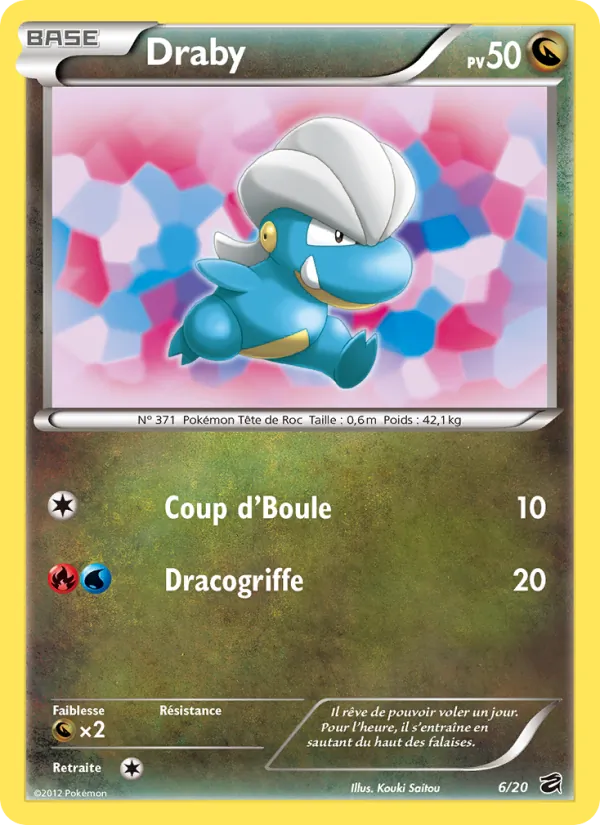 Carte Pokémon Draby de l'extension Coffre des Dragons