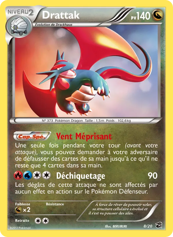 Carte Pokémon Drattak de l'extension Coffre des Dragons