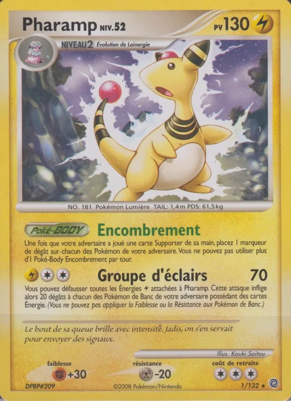Carte Pokémon Pharamp de l'extension Merveilles Secrètes