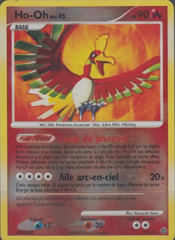 Carte Pokémon Ho-Oh de l'extension Merveilles Secrètes
