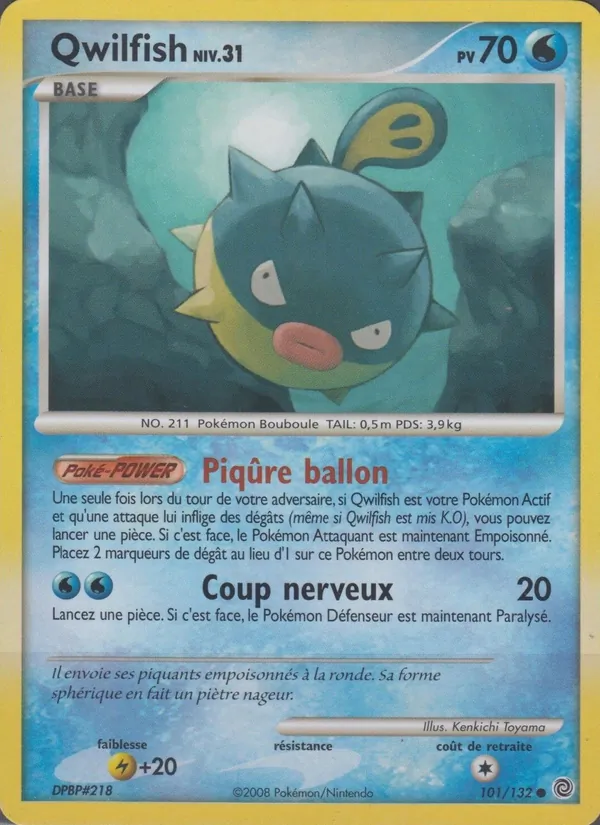 Carte Pokémon Qwilfish de l'extension Merveilles Secrètes