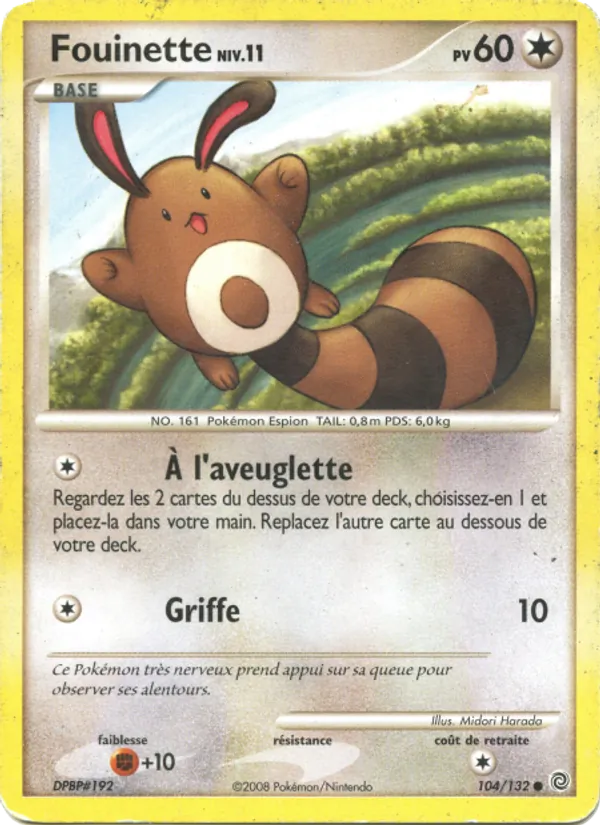 Carte Pokémon Fouinette de l'extension Merveilles Secrètes