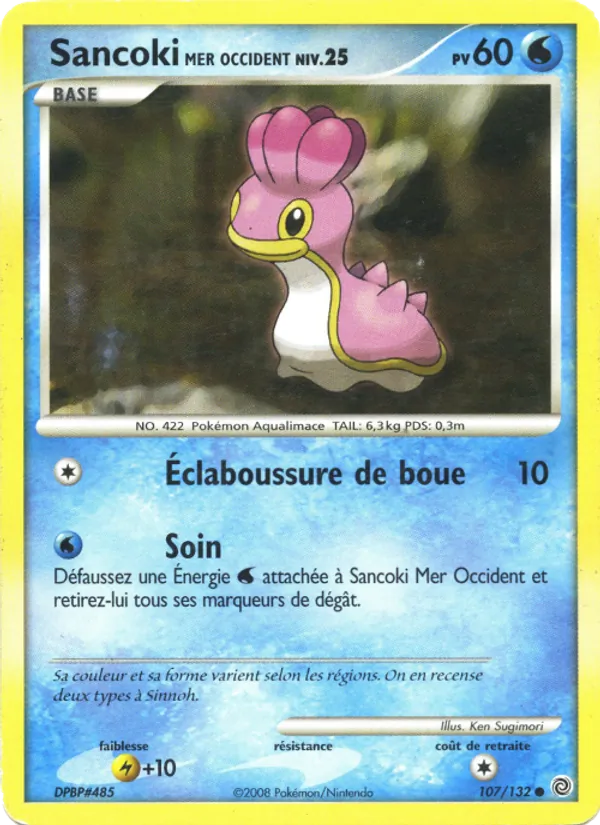 Carte Pokémon Sancoki Mer Occident de l'extension Merveilles Secrètes
