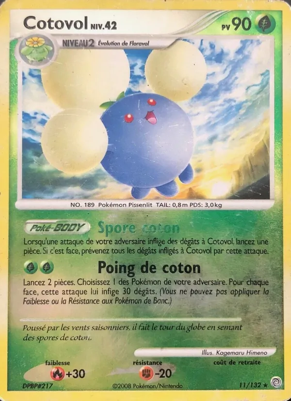 Carte Pokémon Cotovol de l'extension Merveilles Secrètes