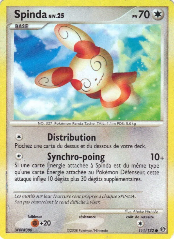 Carte Pokémon Spinda de l'extension Merveilles Secrètes