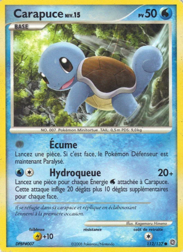 Carte Pokémon Carapuce de l'extension Merveilles Secrètes