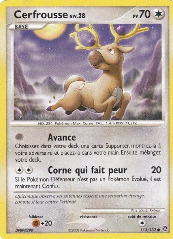 Carte Pokémon Cerfrousse de l'extension Merveilles Secrètes