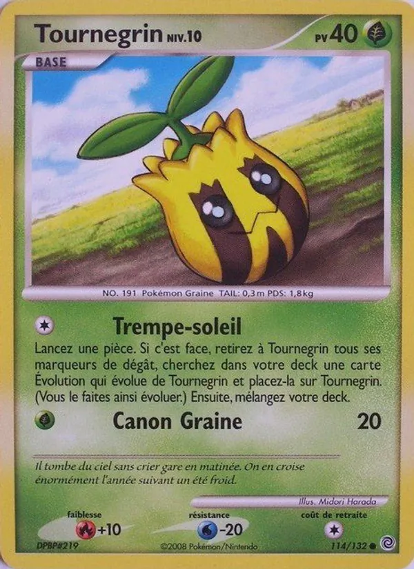 Carte Pokémon Tournegrin de l'extension Merveilles Secrètes