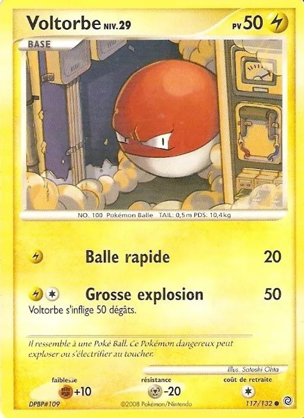 Carte Pokémon Voltorbe de l'extension Merveilles Secrètes