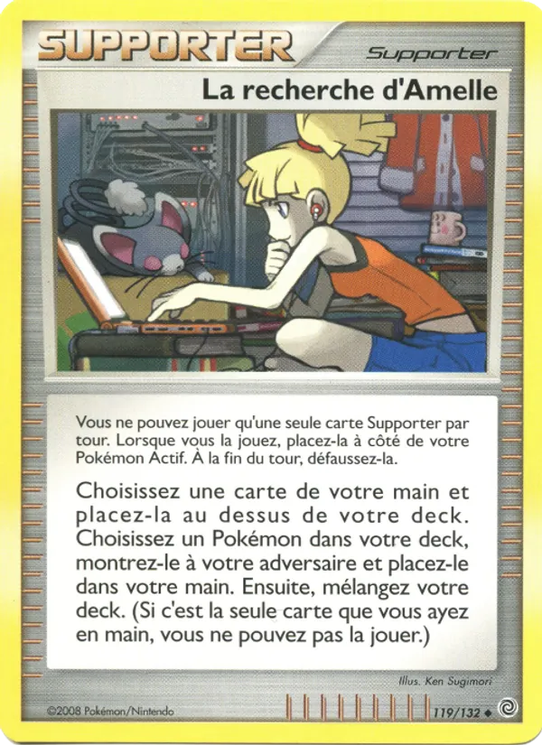 Carte Pokémon La recherche d'Amelle de l'extension Merveilles Secrètes