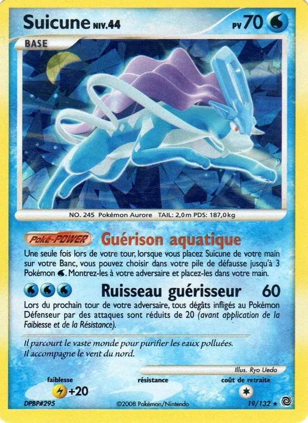 Carte Pokémon Suicune de l'extension Merveilles Secrètes