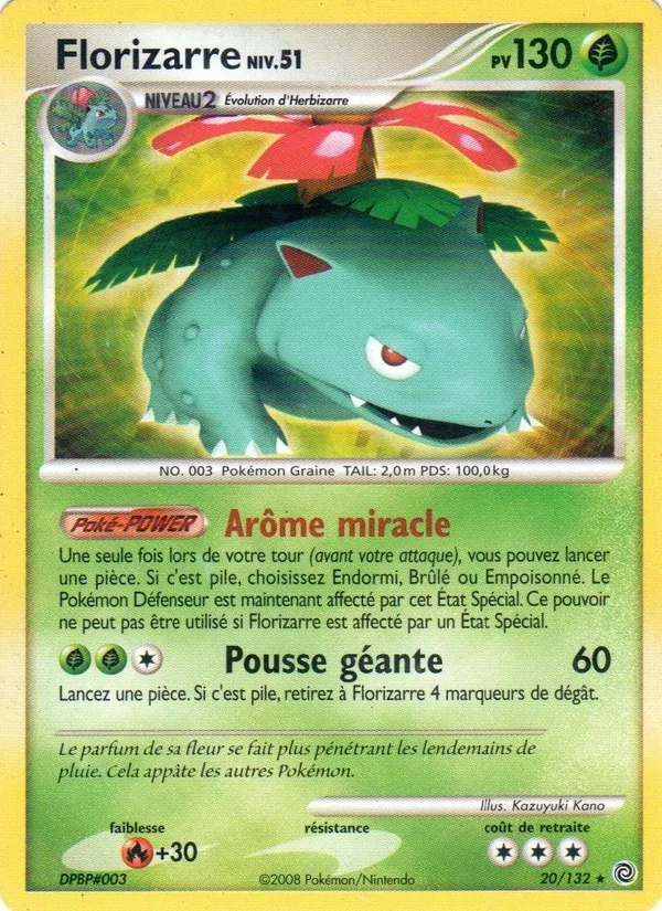 Carte Pokémon Florizarre de l'extension Merveilles Secrètes