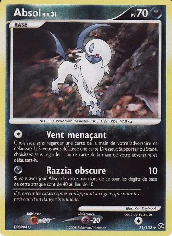 Carte Pokémon Absol de l'extension Merveilles Secrètes