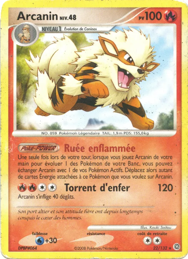 Carte Pokémon Arcanin de l'extension Merveilles Secrètes