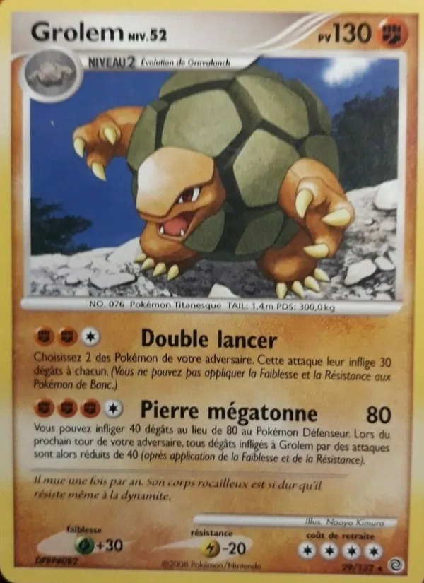 Carte Pokémon Grolem de l'extension Merveilles Secrètes