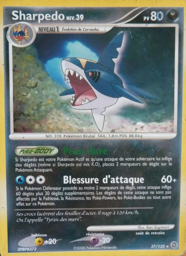Carte Pokémon Sharpedo de l'extension Merveilles Secrètes