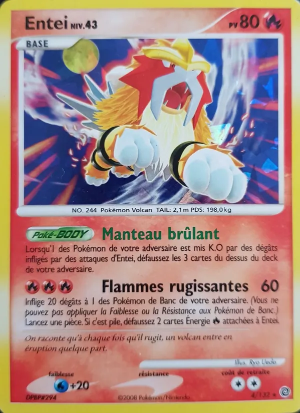Carte Pokémon Entei de l'extension Merveilles Secrètes