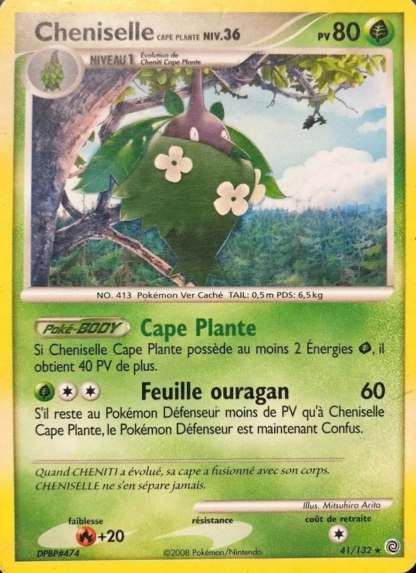 Carte Pokémon Cheniselle Cape Plante de l'extension Merveilles Secrètes
