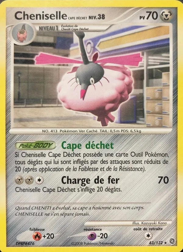 Carte Pokémon Cheniselle Cape Déchet de l'extension Merveilles Secrètes