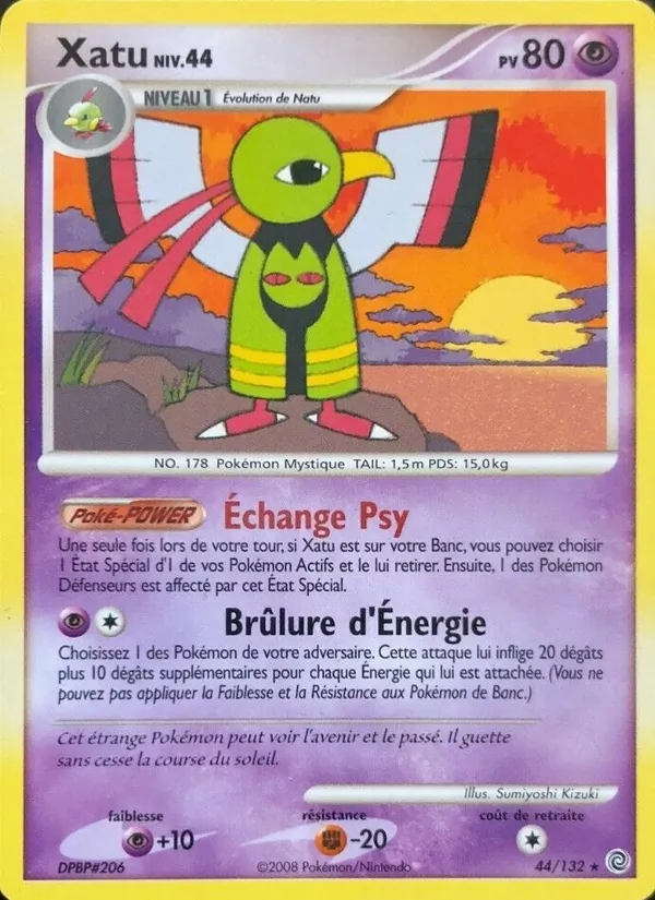 Carte Pokémon Xatu de l'extension Merveilles Secrètes