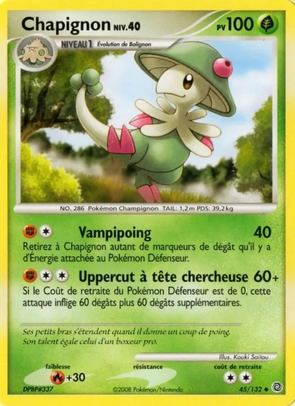 Carte Pokémon Chapignon de l'extension Merveilles Secrètes