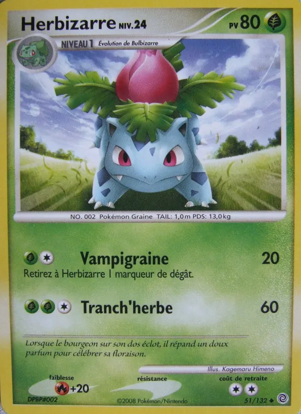 Carte Pokémon Herbizarre de l'extension Merveilles Secrètes