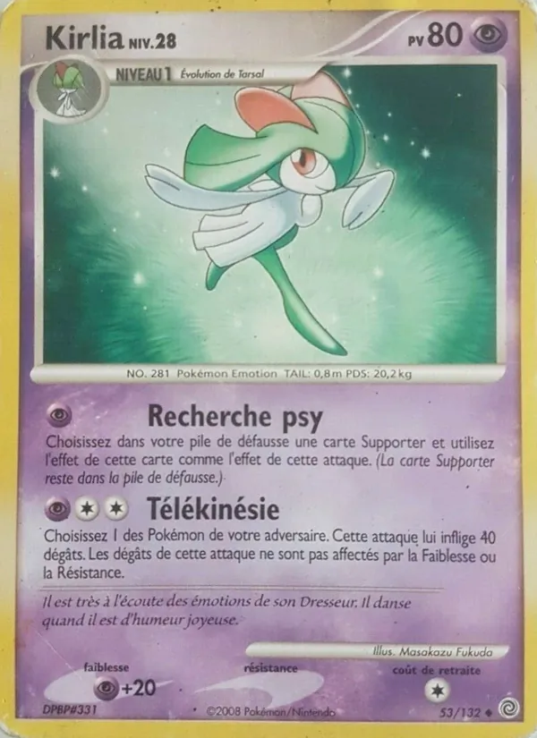 Carte Pokémon Kirlia de l'extension Merveilles Secrètes