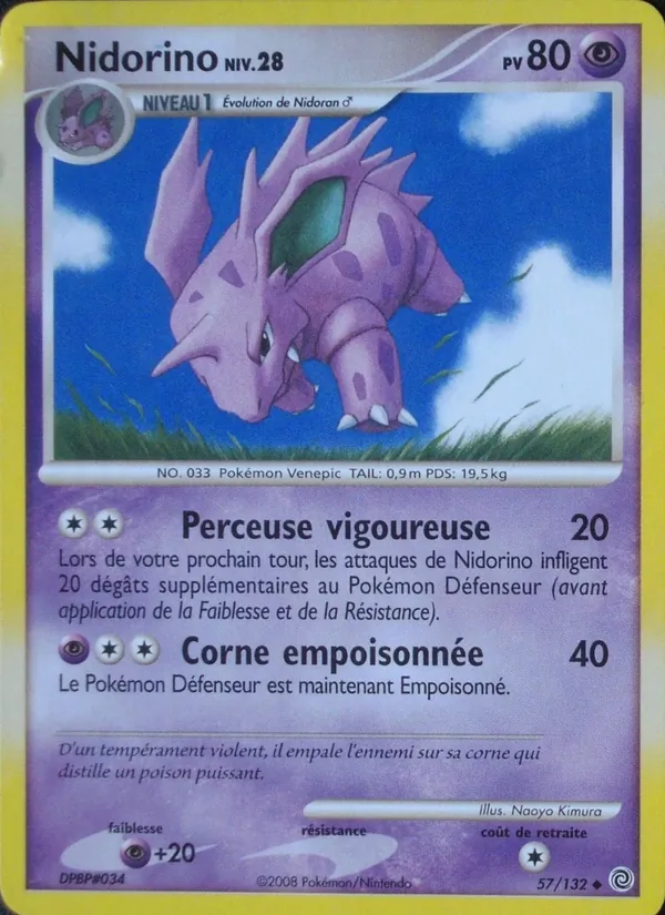 Carte Pokémon Nidorino de l'extension Merveilles Secrètes