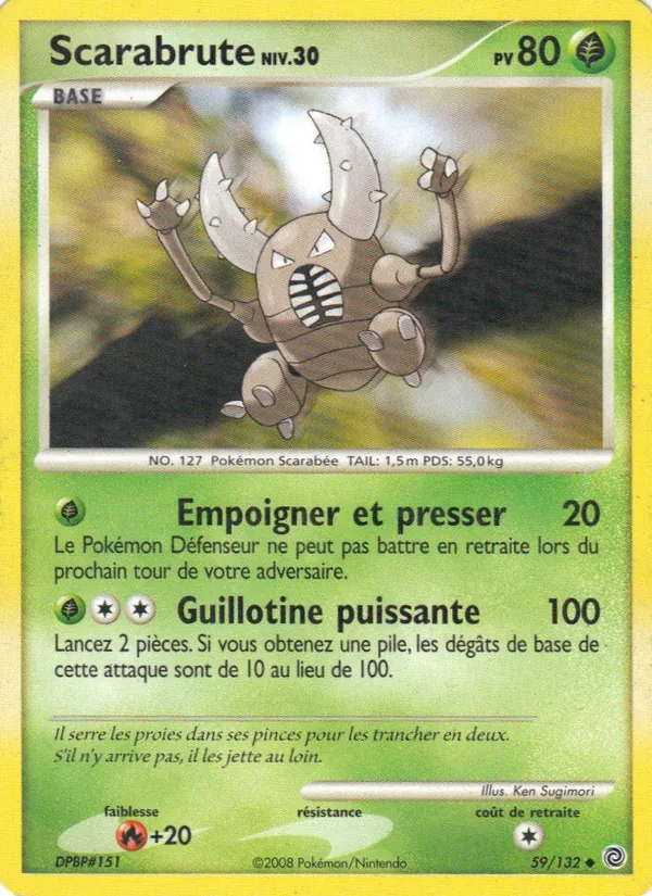 Carte Pokémon Scarabrute de l'extension Merveilles Secrètes