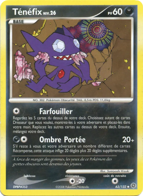 Carte Pokémon Ténéfix de l'extension Merveilles Secrètes
