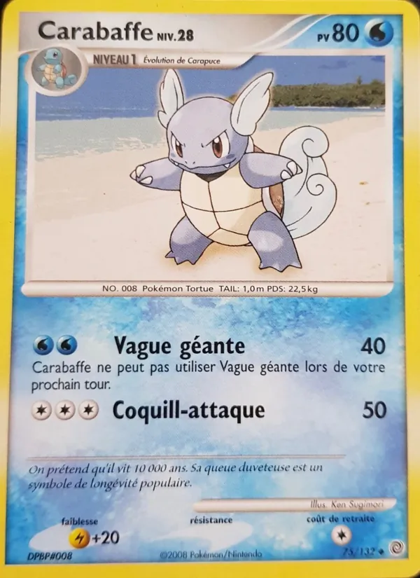 Carte Pokémon Carabaffe de l'extension Merveilles Secrètes