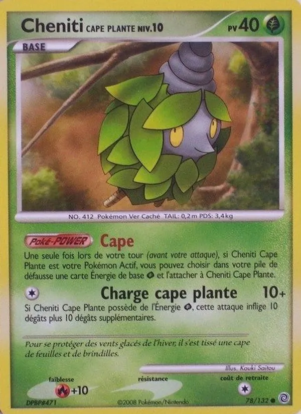 Carte Pokémon Cheniti Cape Plante de l'extension Merveilles Secrètes
