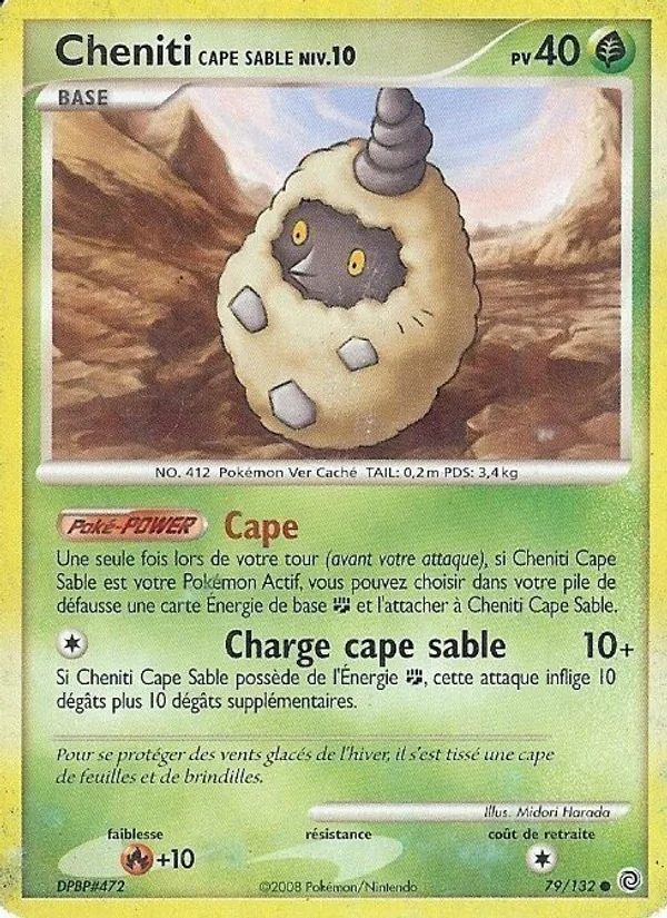 Carte Pokémon Cheniti Cape Sable de l'extension Merveilles Secrètes