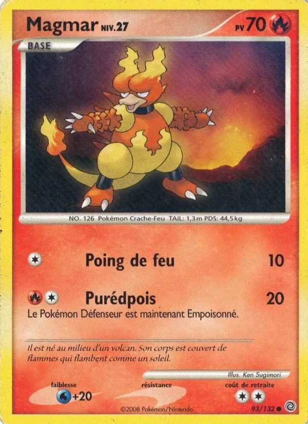 Carte Pokémon Magmar de l'extension Merveilles Secrètes