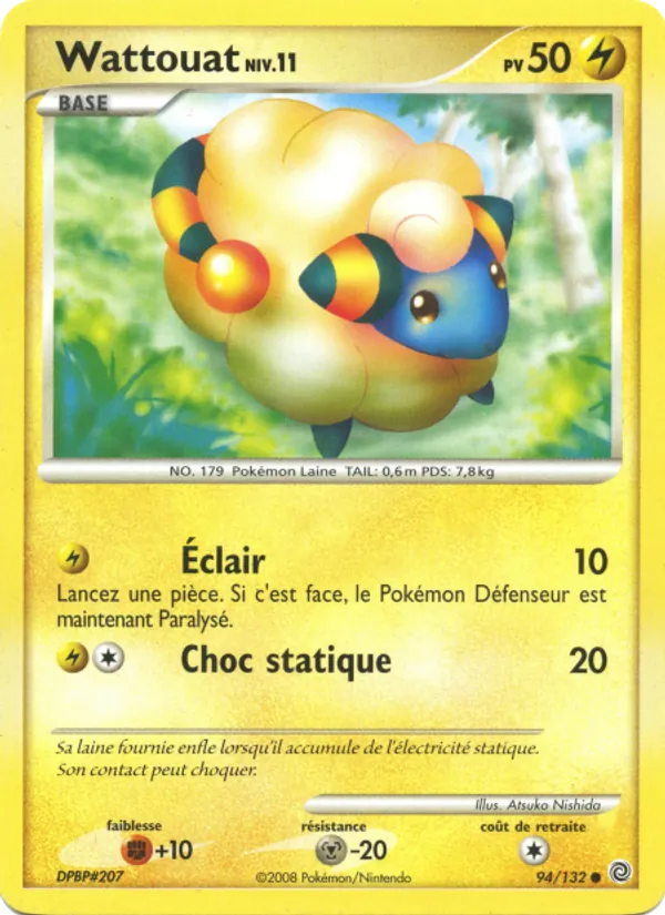 Carte Pokémon Wattouat de l'extension Merveilles Secrètes