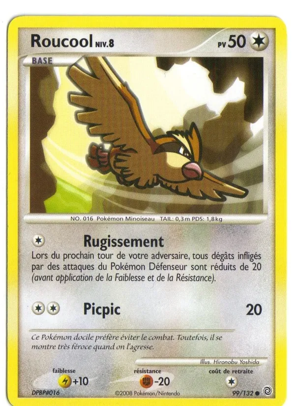 Carte Pokémon Roucool de l'extension Merveilles Secrètes