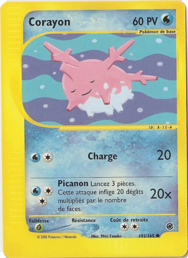 Carte Pokémon Corayon de l'extension Expedition