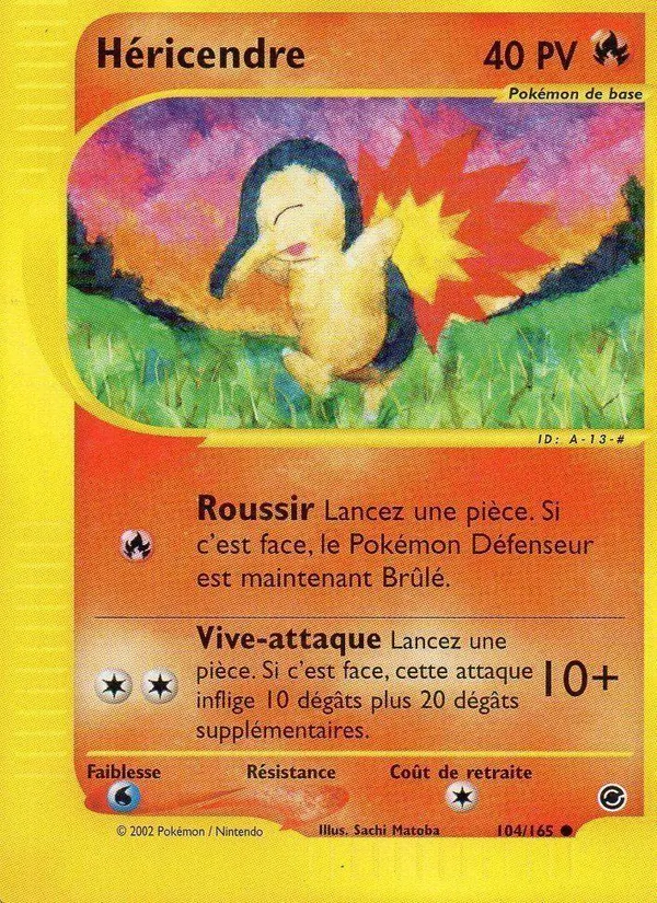 Carte Pokémon Héricendre de l'extension Expedition