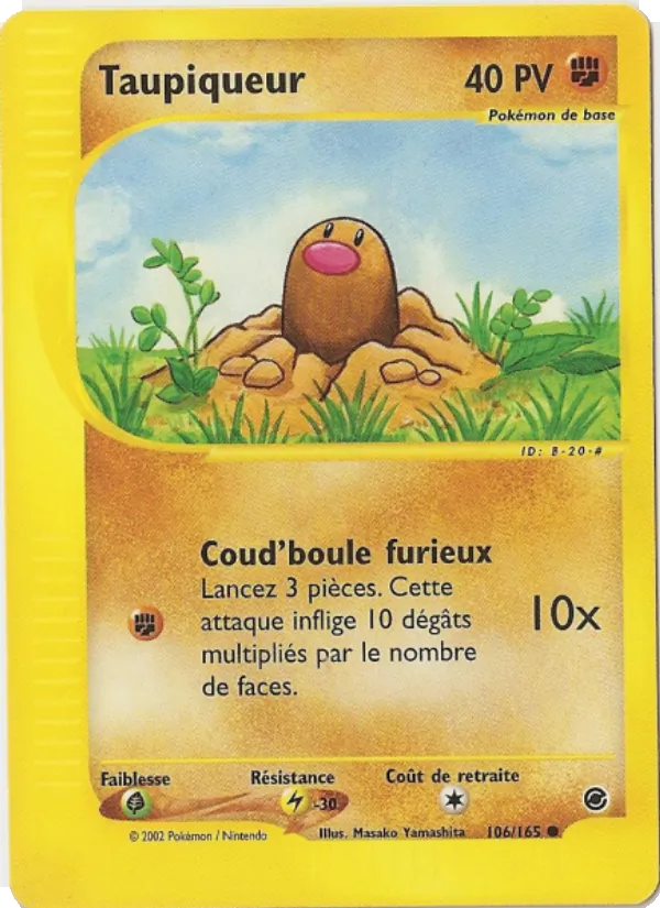 Carte Pokémon Taupiqueur de l'extension Expedition