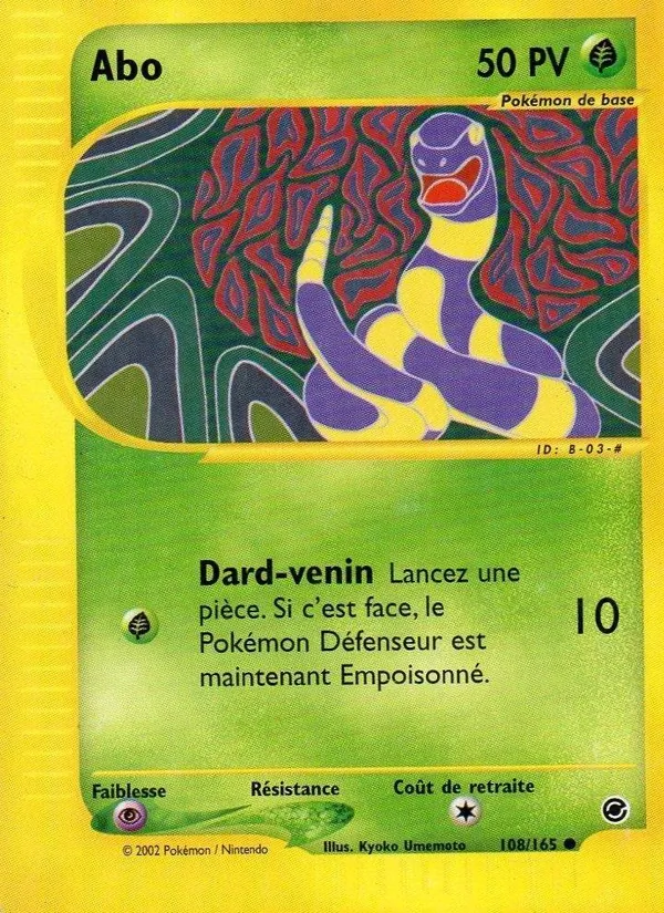 Carte Pokémon Abo de l'extension Expedition