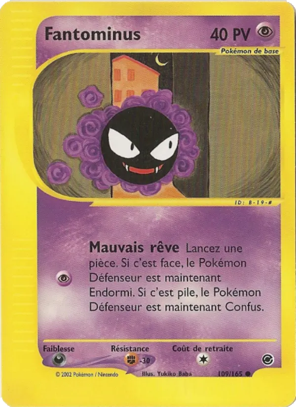 Carte Pokémon Fantominus de l'extension Expedition