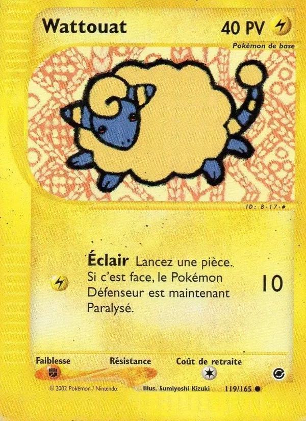 Carte Pokémon Wattouat de l'extension Expedition