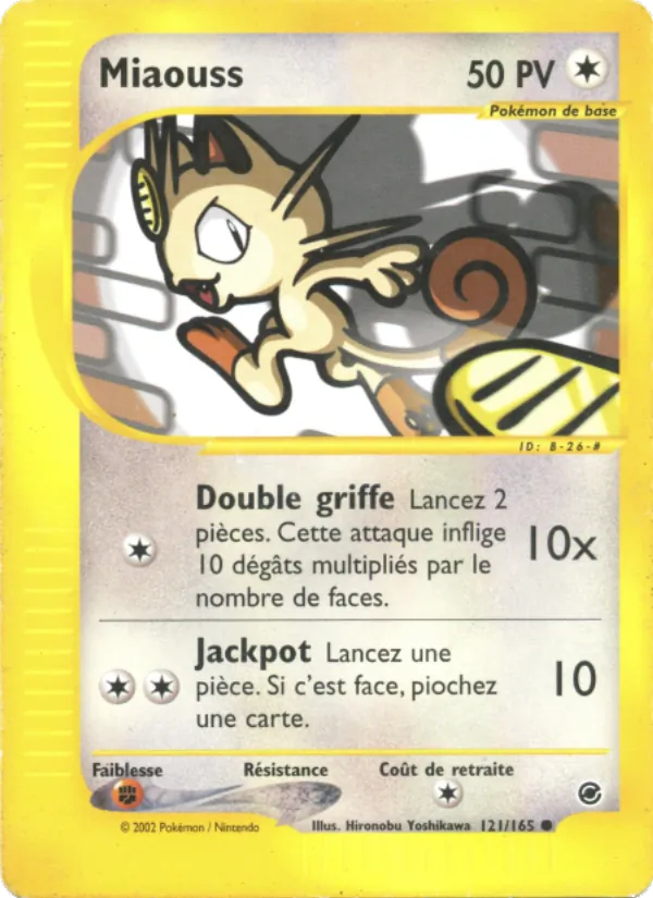 Carte Pokémon Miaouss de l'extension Expedition