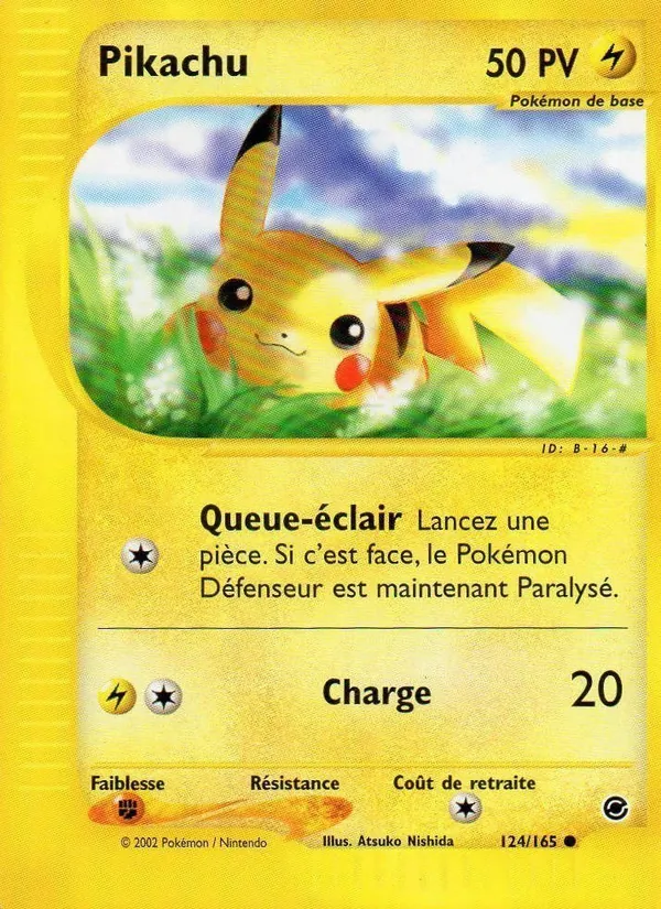 Carte Pokémon Pikachu de l'extension Expedition