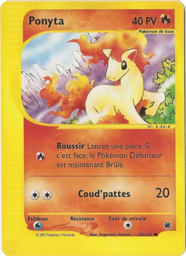 Carte Pokémon Ponyta de l'extension Expedition