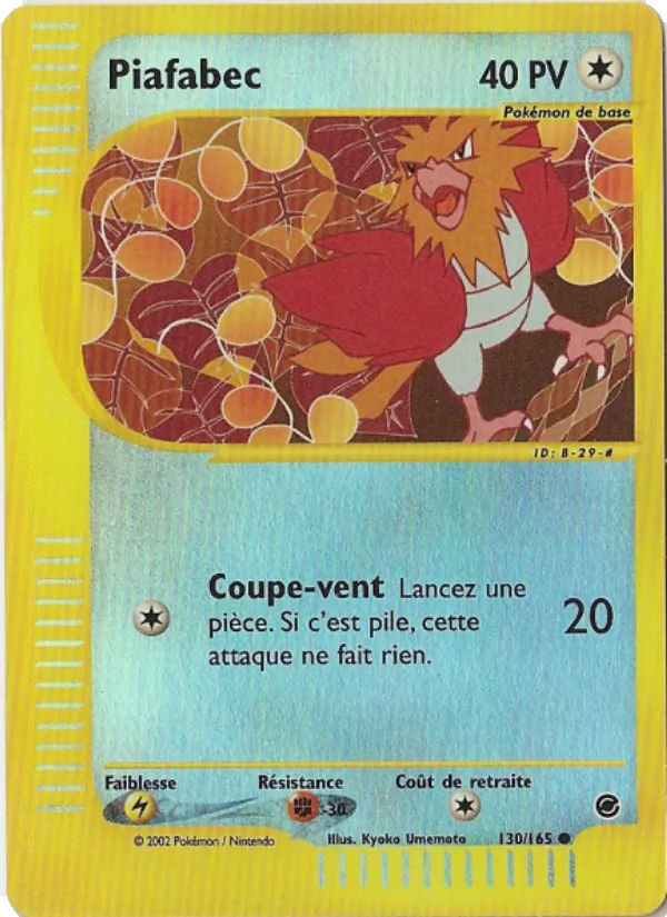 Carte Pokémon Piafabec de l'extension Expedition